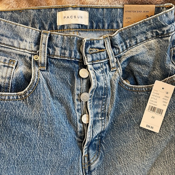 NWT! Size 26. Pacsun Eco Stretch Medium Indigo Dad Jeans. - Picture 8 of 10